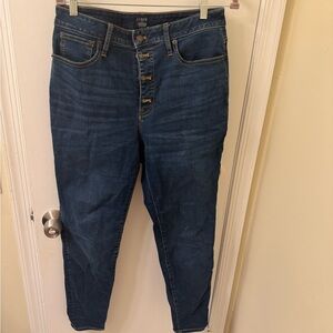 J. Crew Women's High Rise Dark Indigo Jeans